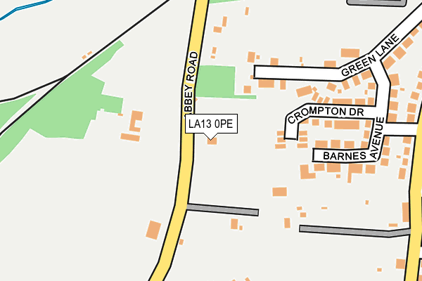 LA13 0PE map - OS OpenMap – Local (Ordnance Survey)
