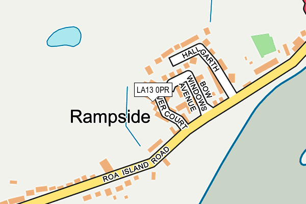 LA13 0PR map - OS OpenMap – Local (Ordnance Survey)