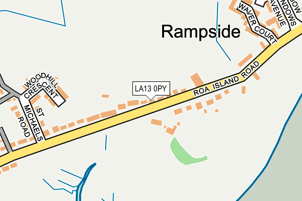 LA13 0PY map - OS OpenMap – Local (Ordnance Survey)