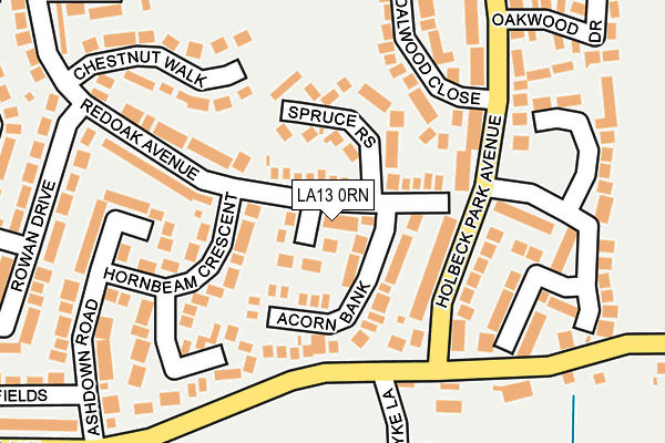 LA13 0RN map - OS OpenMap – Local (Ordnance Survey)