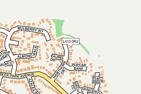 LA13 0RU map - OS OpenMap – Local (Ordnance Survey)