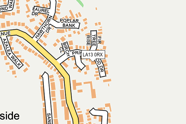 LA13 0RX map - OS OpenMap – Local (Ordnance Survey)