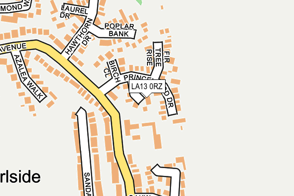 LA13 0RZ map - OS OpenMap – Local (Ordnance Survey)