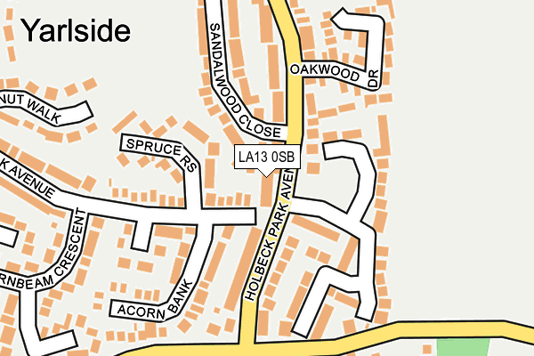 LA13 0SB map - OS OpenMap – Local (Ordnance Survey)