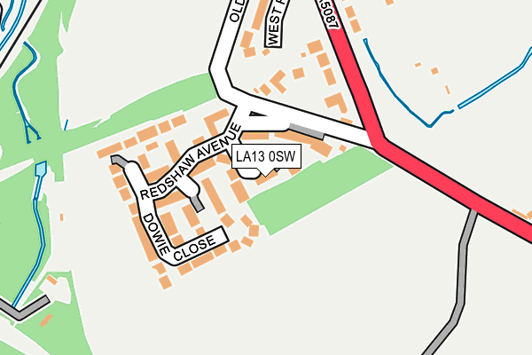 LA13 0SW map - OS OpenMap – Local (Ordnance Survey)
