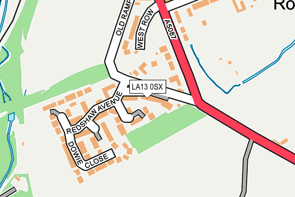 LA13 0SX map - OS OpenMap – Local (Ordnance Survey)