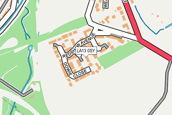 LA13 0SY map - OS OpenMap – Local (Ordnance Survey)