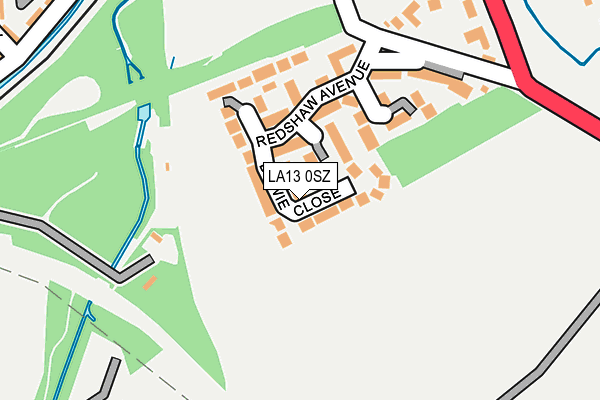 LA13 0SZ map - OS OpenMap – Local (Ordnance Survey)