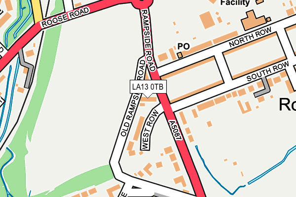 LA13 0TB map - OS OpenMap – Local (Ordnance Survey)