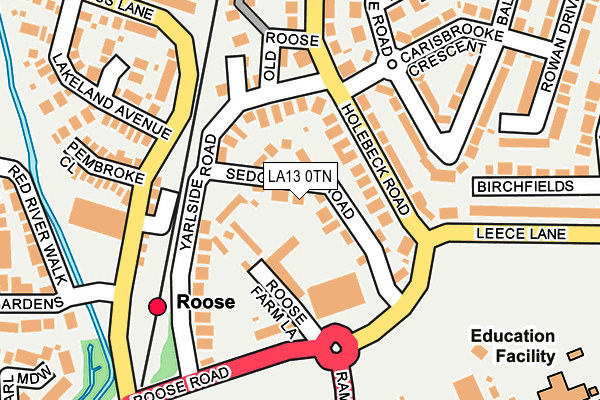 LA13 0TN map - OS OpenMap – Local (Ordnance Survey)
