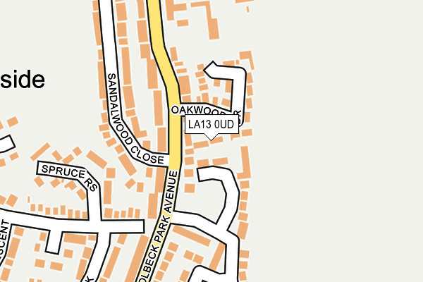 LA13 0UD map - OS OpenMap – Local (Ordnance Survey)