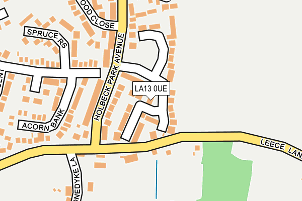 LA13 0UE map - OS OpenMap – Local (Ordnance Survey)