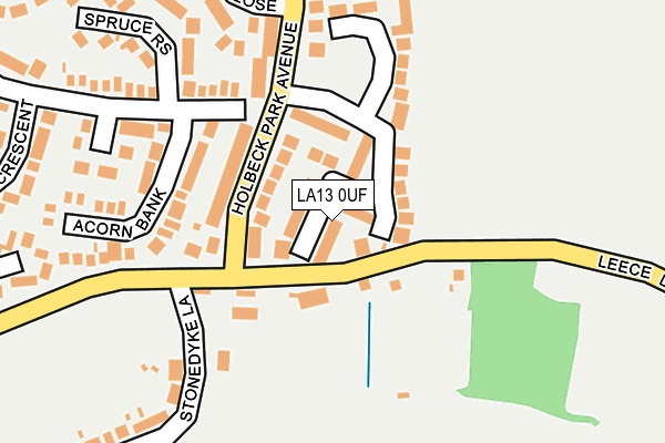 LA13 0UF map - OS OpenMap – Local (Ordnance Survey)