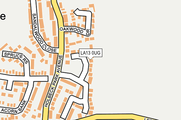 LA13 0UG map - OS OpenMap – Local (Ordnance Survey)