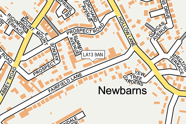 LA13 9AN map - OS OpenMap – Local (Ordnance Survey)