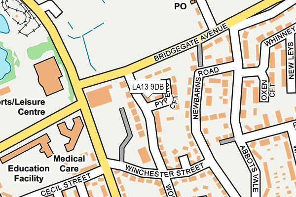 LA13 9DB map - OS OpenMap – Local (Ordnance Survey)