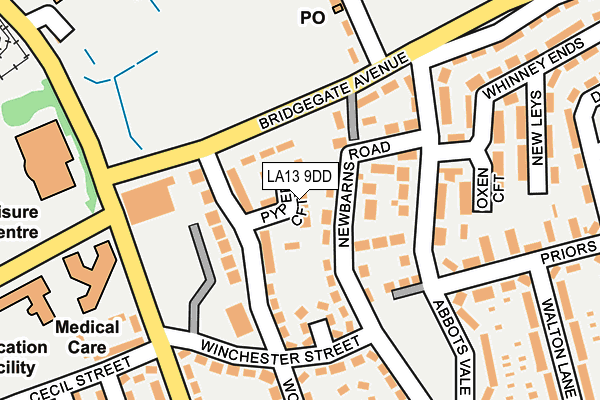 LA13 9DD map - OS OpenMap – Local (Ordnance Survey)