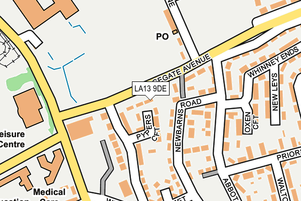 LA13 9DE map - OS OpenMap – Local (Ordnance Survey)