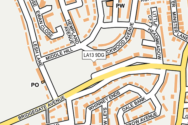 LA13 9DG map - OS OpenMap – Local (Ordnance Survey)