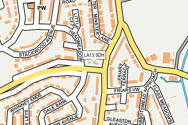 LA13 9DH map - OS OpenMap – Local (Ordnance Survey)
