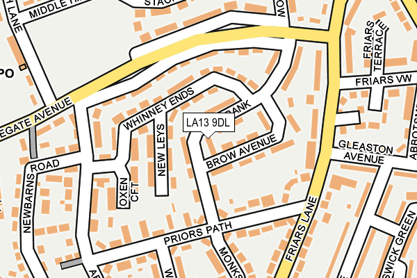 LA13 9DL map - OS OpenMap – Local (Ordnance Survey)