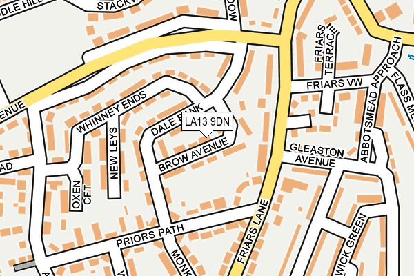 LA13 9DN map - OS OpenMap – Local (Ordnance Survey)