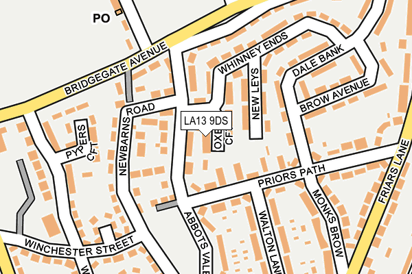 LA13 9DS map - OS OpenMap – Local (Ordnance Survey)