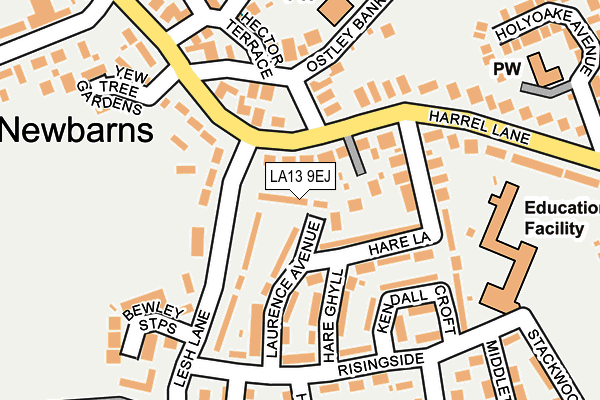 LA13 9EJ map - OS OpenMap – Local (Ordnance Survey)