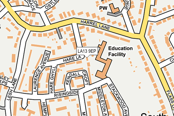 LA13 9EP map - OS OpenMap – Local (Ordnance Survey)