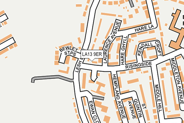 LA13 9ER map - OS OpenMap – Local (Ordnance Survey)