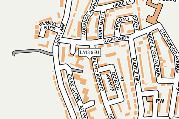 LA13 9EU map - OS OpenMap – Local (Ordnance Survey)