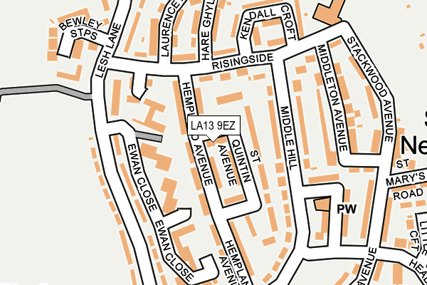 LA13 9EZ map - OS OpenMap – Local (Ordnance Survey)