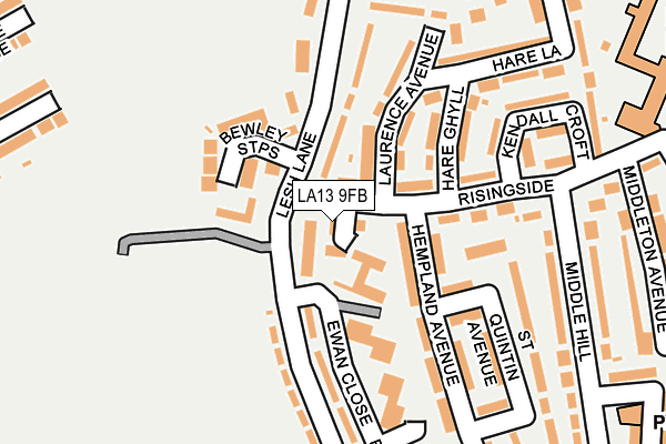 LA13 9FB map - OS OpenMap – Local (Ordnance Survey)