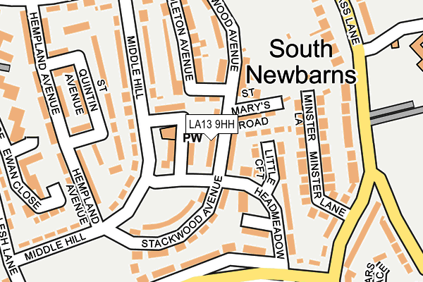 LA13 9HH map - OS OpenMap – Local (Ordnance Survey)