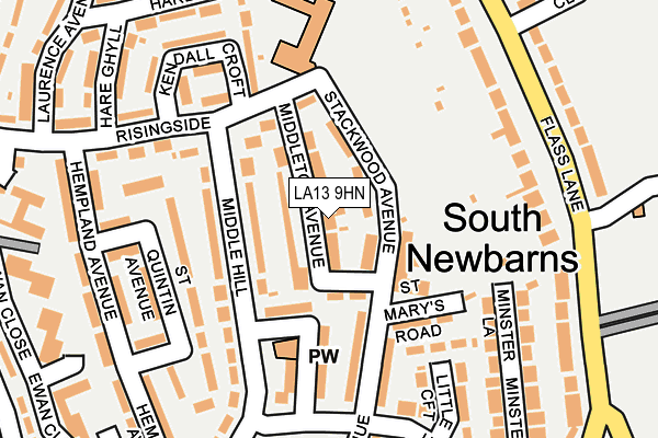 LA13 9HN map - OS OpenMap – Local (Ordnance Survey)