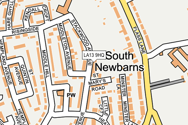 LA13 9HQ map - OS OpenMap – Local (Ordnance Survey)