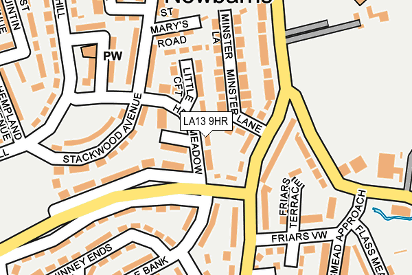 LA13 9HR map - OS OpenMap – Local (Ordnance Survey)