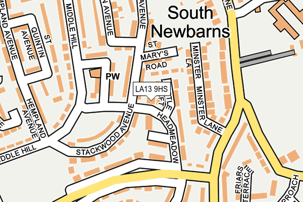 LA13 9HS map - OS OpenMap – Local (Ordnance Survey)