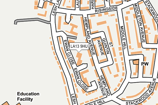 LA13 9HU map - OS OpenMap – Local (Ordnance Survey)