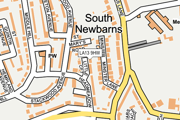 LA13 9HW map - OS OpenMap – Local (Ordnance Survey)