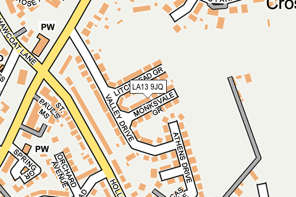 LA13 9JQ map - OS OpenMap – Local (Ordnance Survey)