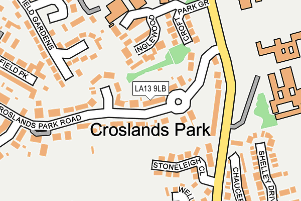 LA13 9LB map - OS OpenMap – Local (Ordnance Survey)