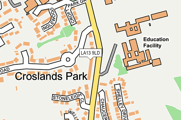 LA13 9LD map - OS OpenMap – Local (Ordnance Survey)
