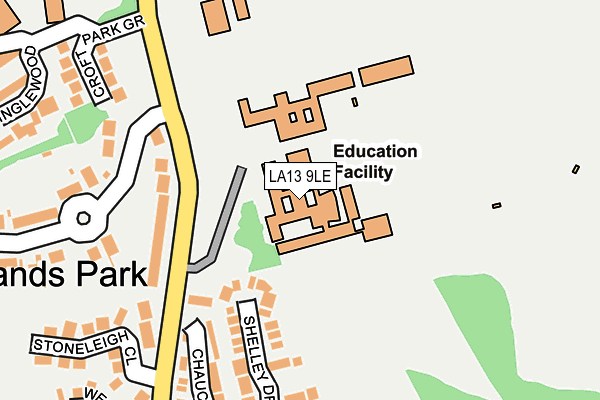 LA13 9LE map - OS OpenMap – Local (Ordnance Survey)