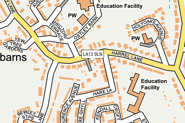 LA13 9LN map - OS OpenMap – Local (Ordnance Survey)