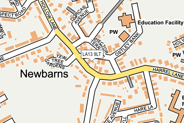 LA13 9LT map - OS OpenMap – Local (Ordnance Survey)