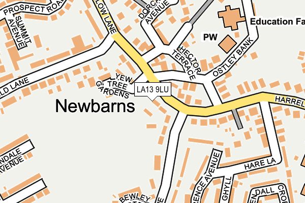 LA13 9LU map - OS OpenMap – Local (Ordnance Survey)