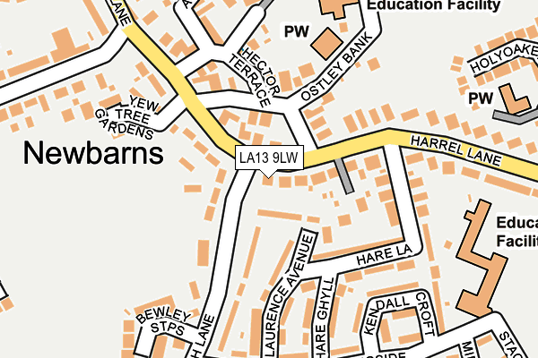 LA13 9LW map - OS OpenMap – Local (Ordnance Survey)