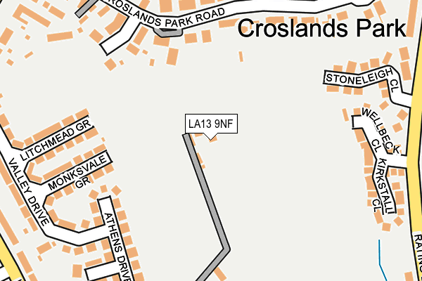 LA13 9NF map - OS OpenMap – Local (Ordnance Survey)