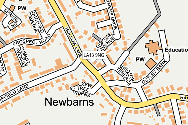 LA13 9NG map - OS OpenMap – Local (Ordnance Survey)